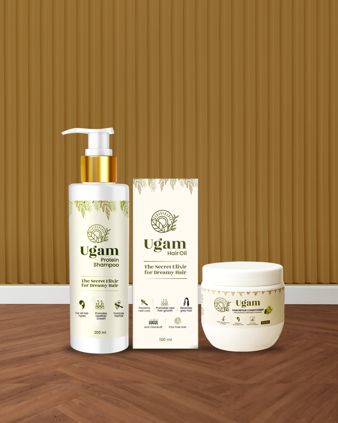 Combo Anti Hairfall Oil + Protein Shampoo + Hair Repair Conditioner